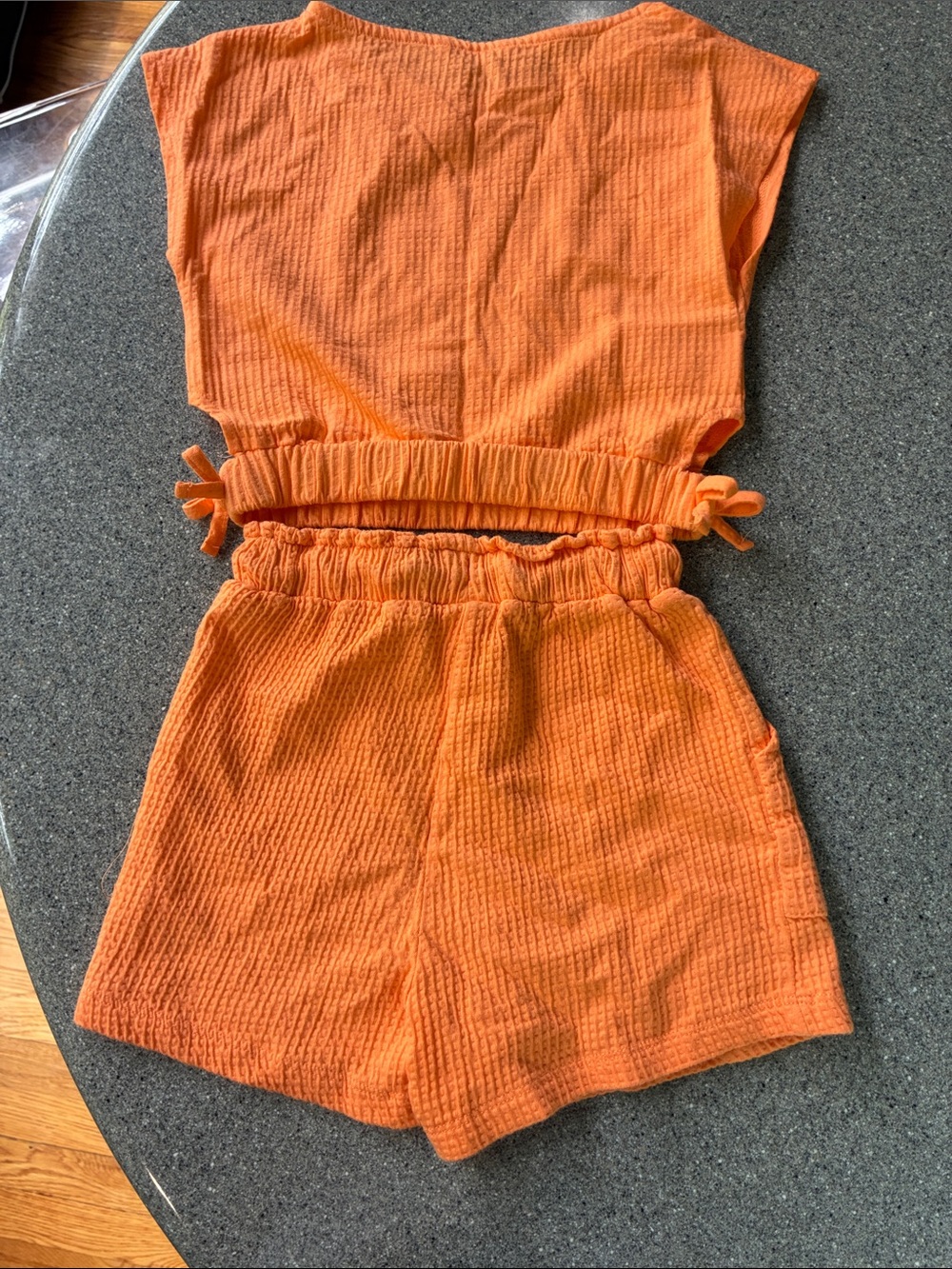 Mayoral Orange Ribbed Two-Piece Matching Set - Picture 2 of 5